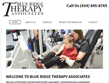 Tablet Screenshot of blueridgetherapy.com
